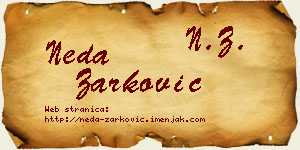 Neda Žarković vizit kartica